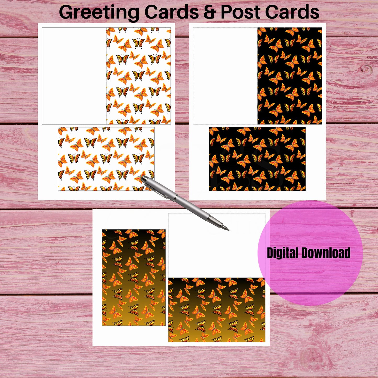 Postcard 8x6 Greeting Card and 4x6 Template | DIY Printable Design | Instant download | Commercial & Personal use | Custom Template | Canva