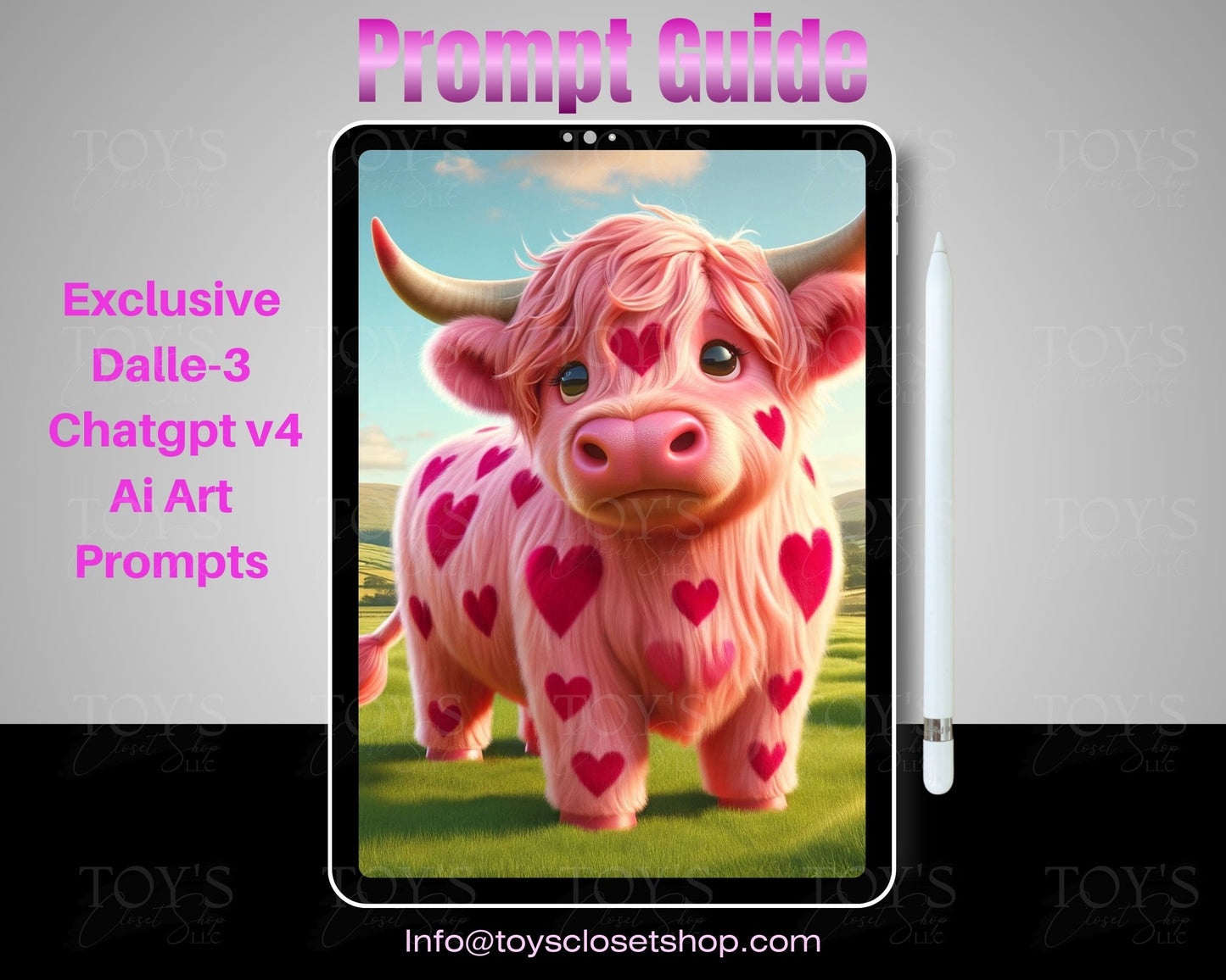 Exclusive Highland Cow Valentine's Prompt Guide | Perfect for Sublimation Design | Instant PDF Download Crafting Guide | Commercial Use