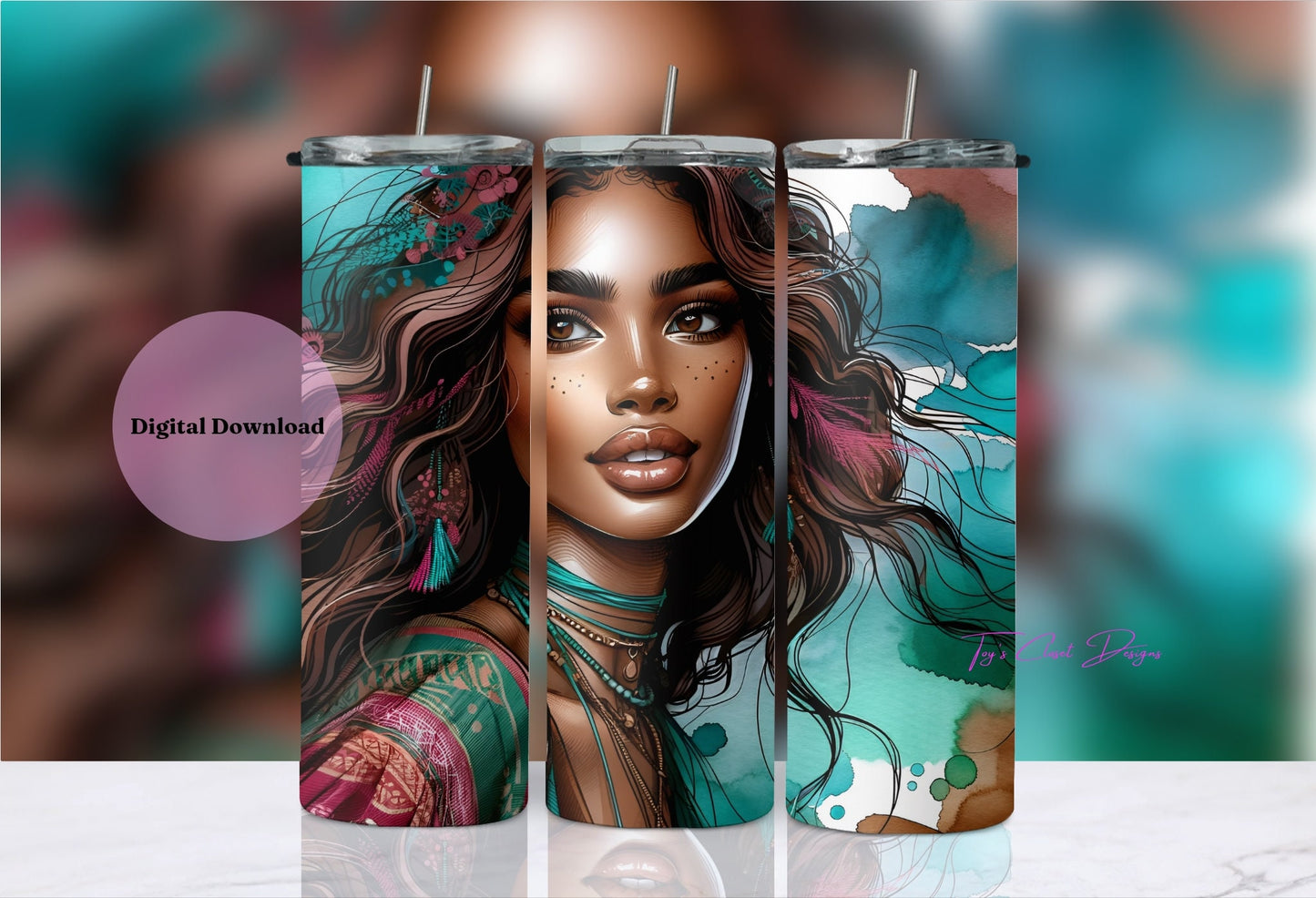 Boho Tumbler Exclusive Tumbler Design Wrap | Instant Download Sublimation Print | Easy Apply | PNG | Commercial Rights | High Quality