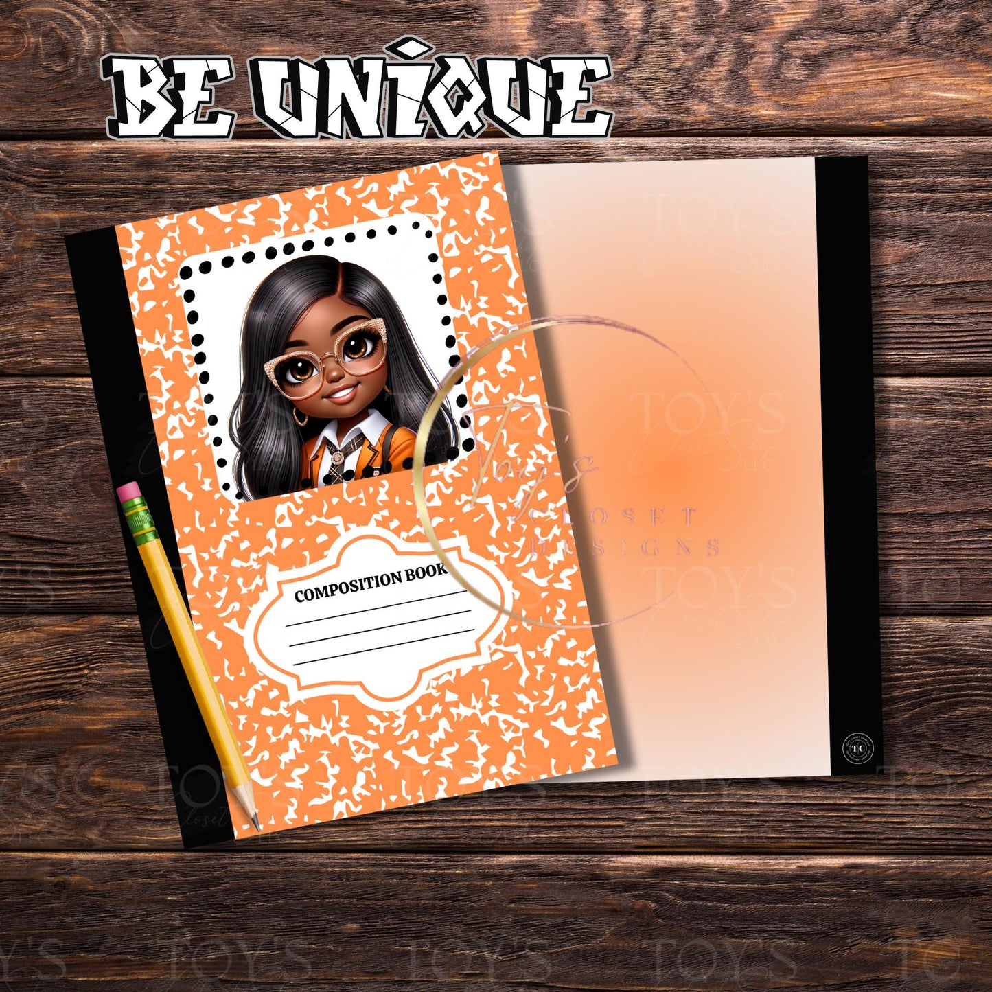 Customized Composition Notebooks | 6.25 x 9.25  Exclusive Instant Download | Perfect for BacktoSchool | Bundle | Bonus Stickers Back Covers