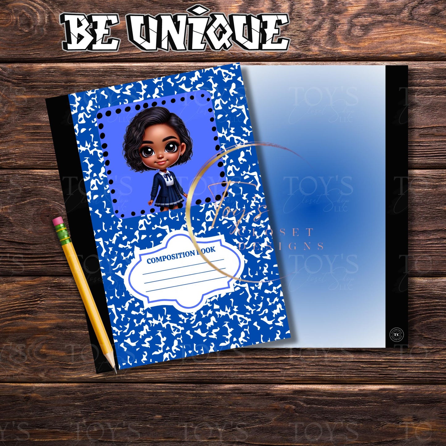 Customized Composition Notebooks | 6.25 x 9.25  Exclusive Instant Download | Perfect for BacktoSchool | Bundle | Bonus Stickers Back Covers