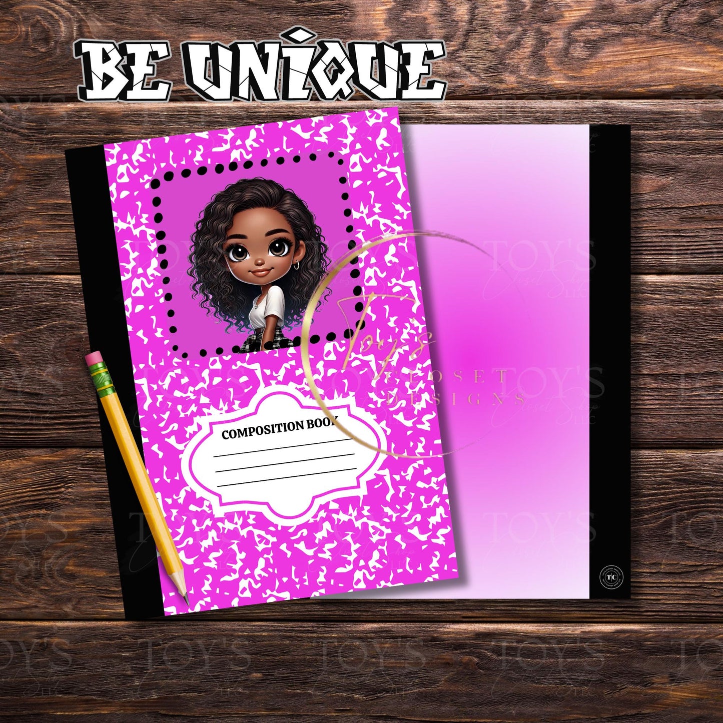 Customized Composition Notebooks | 6.25 x 9.25  Exclusive Instant Download | Perfect for BacktoSchool | Bundle | Bonus Stickers Back Covers