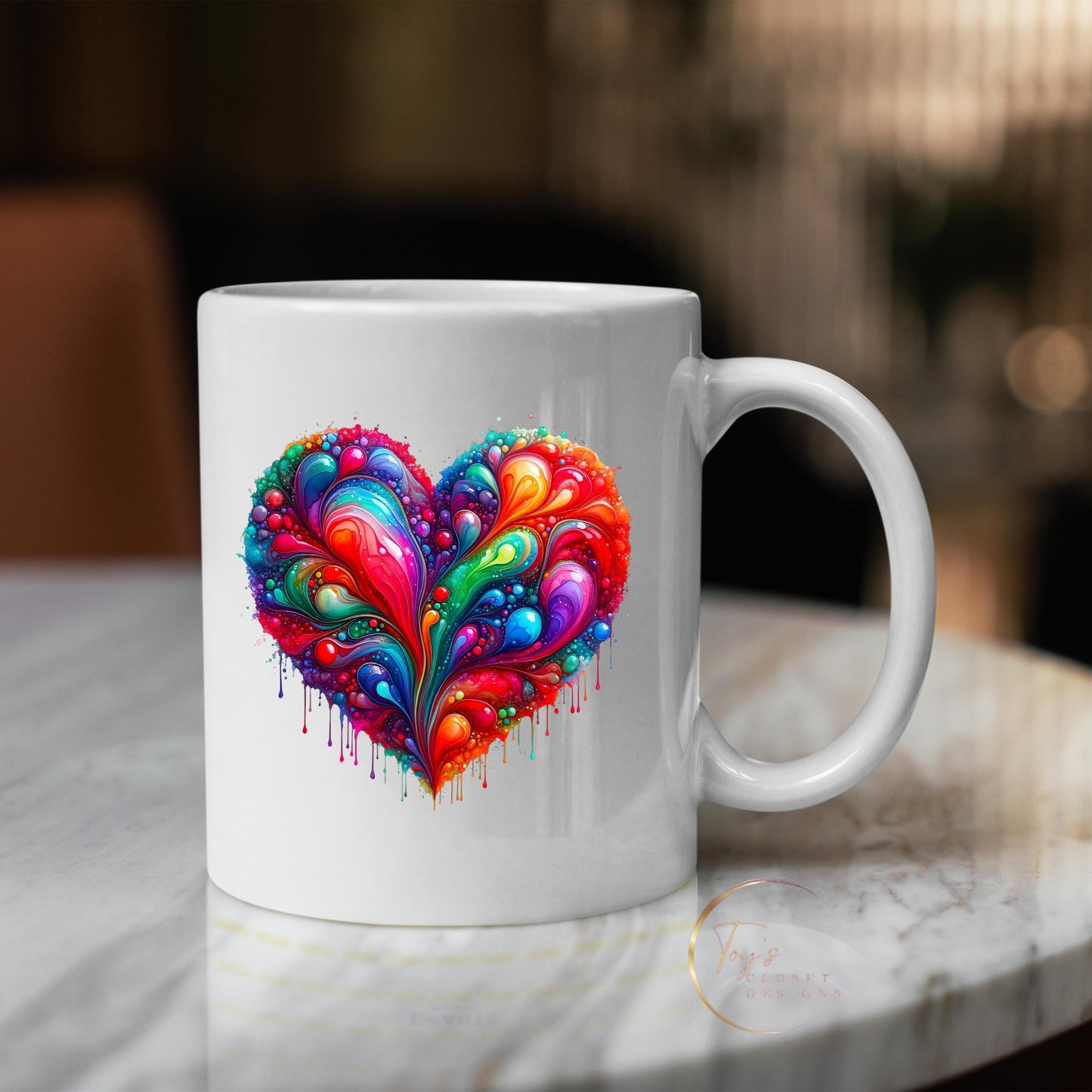 Colorful Heart PNG Design | Ideal for Sublimation Transfer | Instant Download | High Quality | PNG  | Various Uses for Crafters